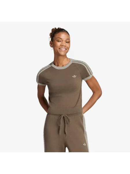 Тениска adidas Knitted T-Shirt Branch/ Silver Pebble S