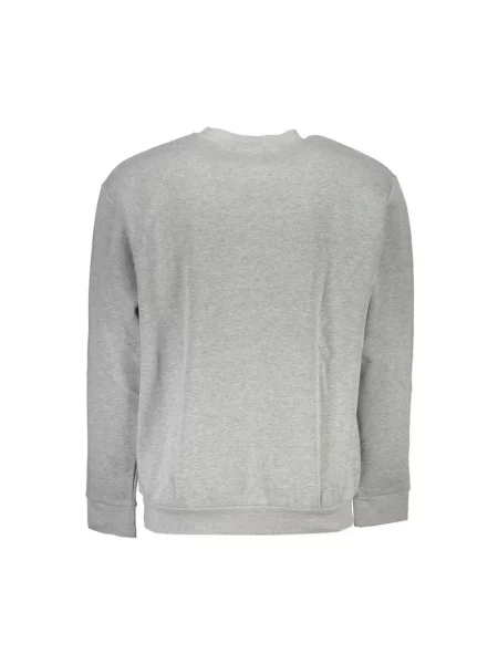 Bluza Cavalli Class z długim rękawem z dekoltem w kształcie litery U casual szara