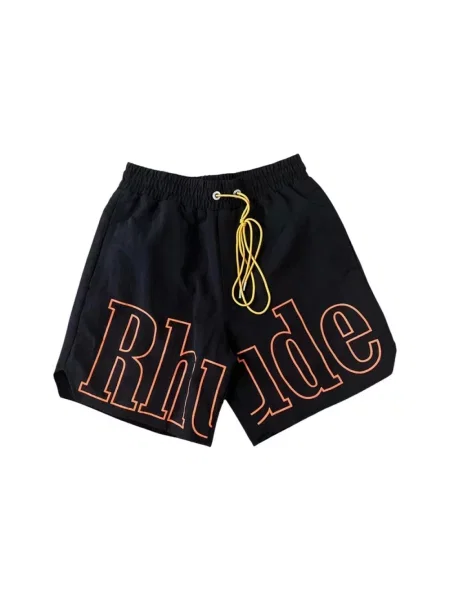 Kąpielówki Rhude z logo czarne