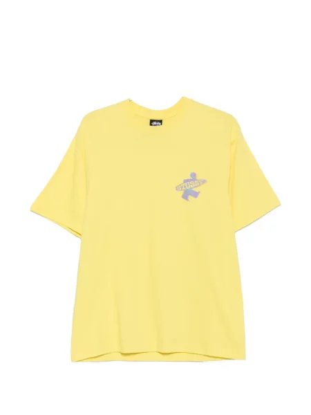 Πουά μπλούζα Stüssy με σχέδιο κίτρινο