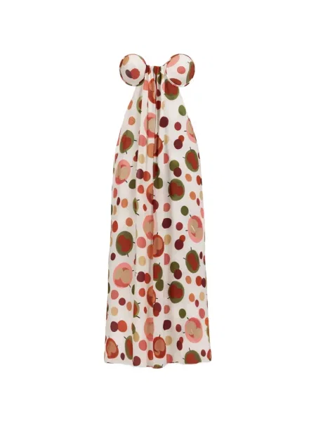Rochie midi Adriana Degreas fără bretele alb