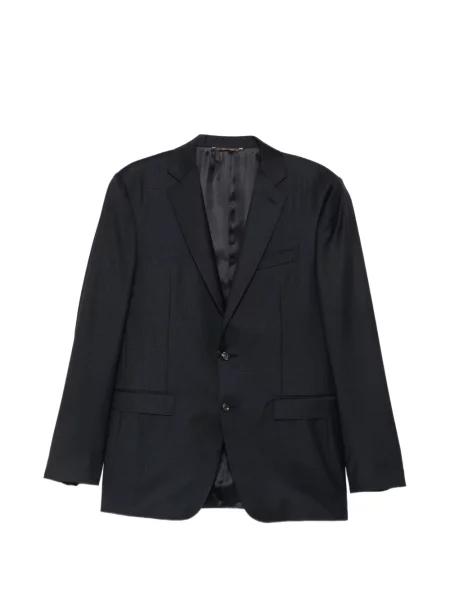 Costum Canali de lână în carouri albastru