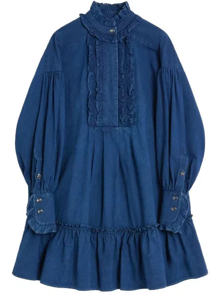Rochie din denim Valentino Garavani de costum albastru