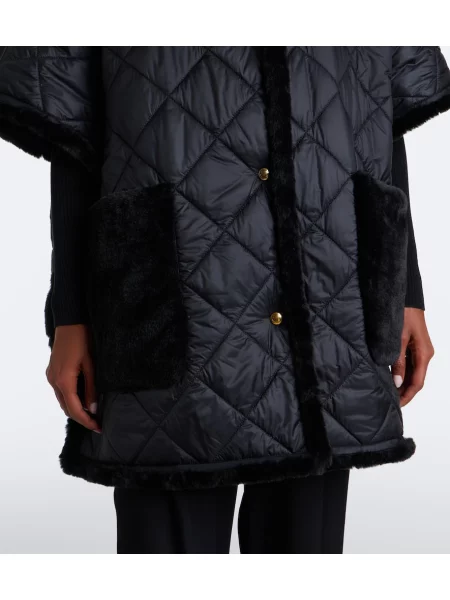 Geacă Moncler cu glugă negru