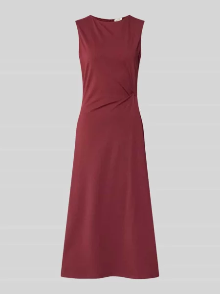 Dopasowana sukienka casualowa z mieszanki bawełny S.oliver Red Label bordowa