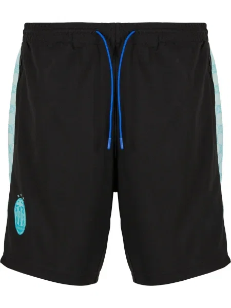 Pequs Hlače Football cijan plava / svijetloplava crna