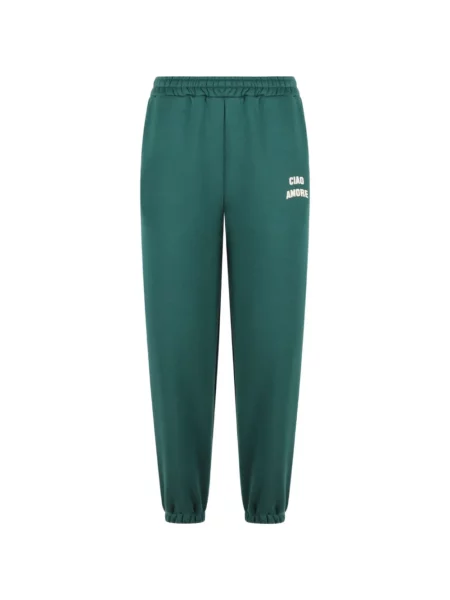 Pantaloni Giada Benincasa alergare cu autograf verde