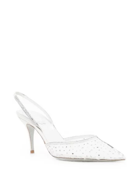 Sandale Rene Caovilla slingback alb