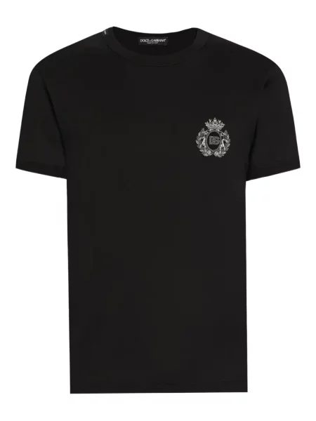 Tricou Dolce & Gabbana cu broderie negru