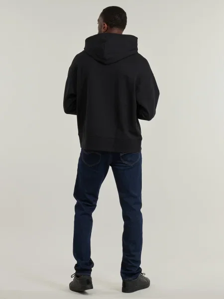 Geacă de blugi Calvin Klein Jeans din material terry negru