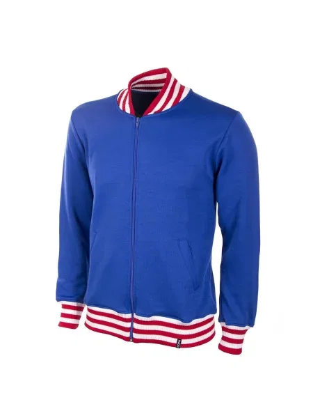 Kurtka/bluza retro piłkarska dla dorosłych Anglia niebieska