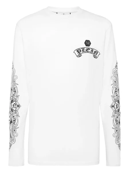 Tricou Philipp Plein lung alb