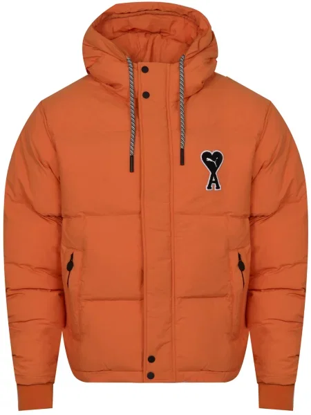 Jakna Puma X Ami oranžna