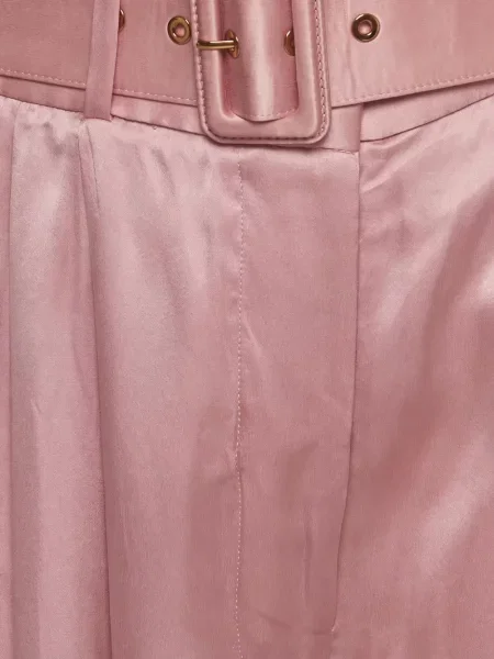 Cu centură pantaloni Zimmermann roz