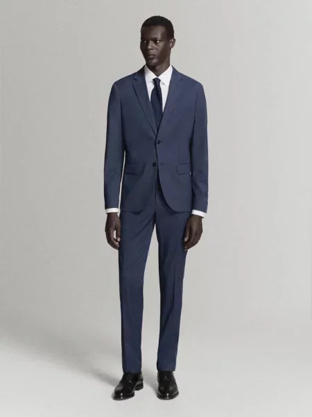 Marynarka garniturowa París super slim fit atramentowy Mężczyzna 52 MANGO MAN