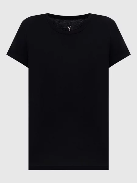 Футболка з вишивкою монограми Y`s Yamamoto чорна