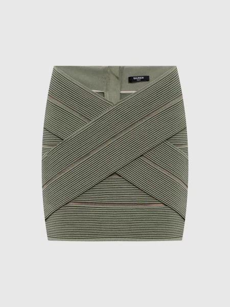 Спідниця міні Balmain зелена