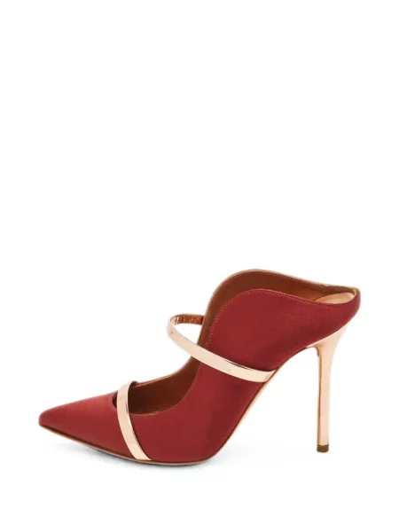 Papuci tip mules Malone Souliers cu bretele roșu