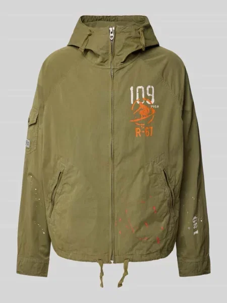 Wiatrówka z zapinanymi na błyskawiczny Polo Ralph Lauren khaki