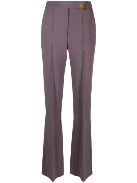 Pantaloni Elisabetta Franchi din crep violet