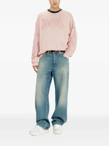 Lung tricou Diesel roz