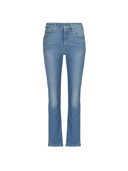 Ravne kavbojke Levi's® z visokim pasom modra