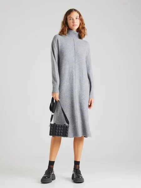 PIECES Rochie tricotat gri