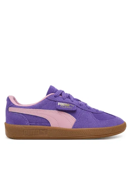Детски кожени маратонки Puma Palermo кафяво