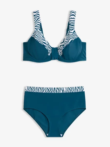 Bikini minimizer z wyściełanymi ramiączkami 2 części niebieskie