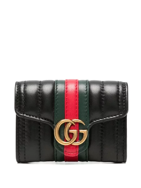 Matlasat portofel Gucci din piele negru