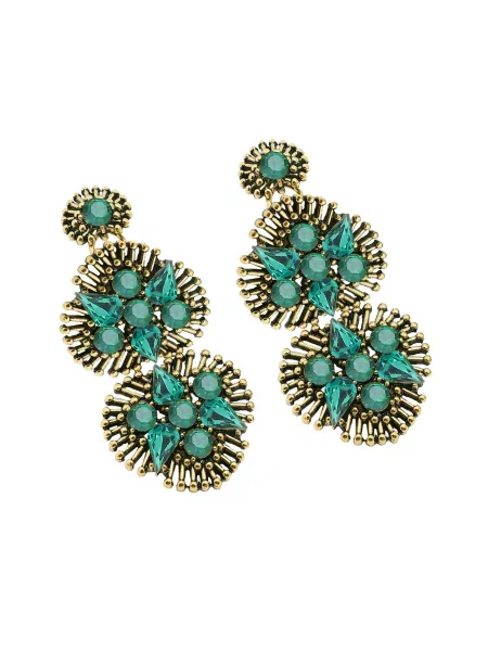 SOHI Uhani Georgine zlata zelena