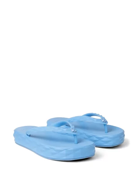 Șlapi Jimmy Choo cu platformă albastru