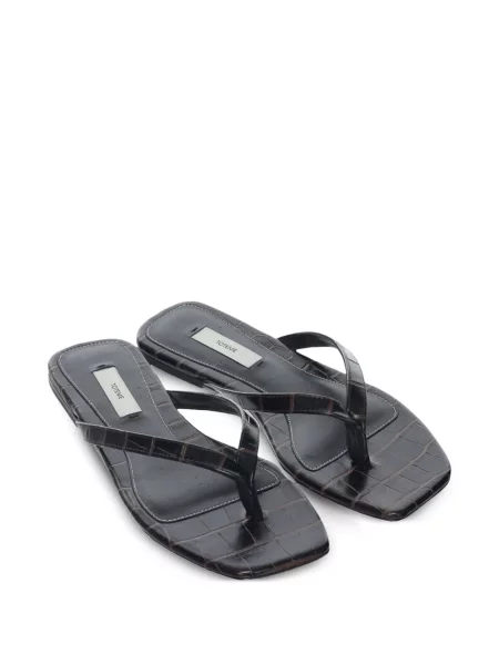 Sandale Toteme din piele fără toc maro