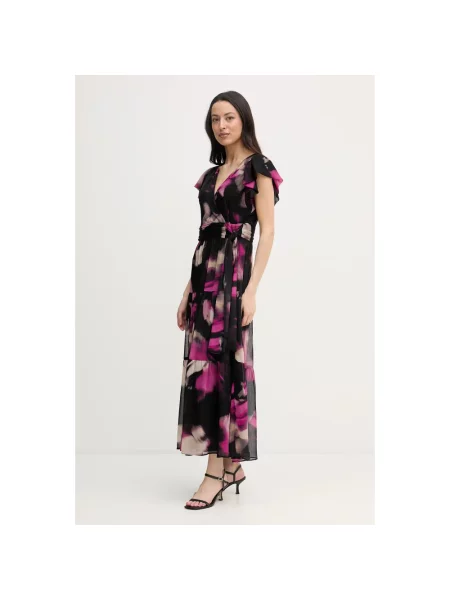 DKNY sukienka rozkloszowana czarna