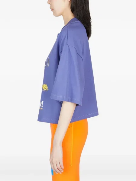 Decupat tricou The North Face cu imagine violet