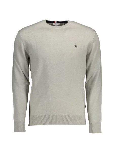 Pulover U.s. Polo Assn. cu broderie cu decolteu rotund