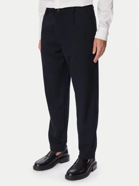 BOSS Pantaloni chino Bleumarin Tapered Leg
