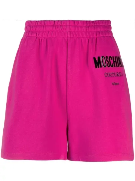 Pantaloni scurți Moschino cu imagine roz