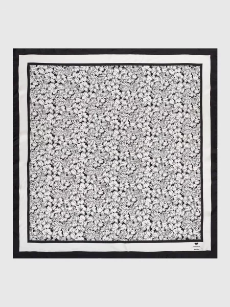 Хустка ONESTO із шовку в квітковий принт Max Mara Weekend біла