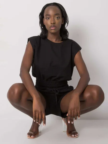 Trenirka Fashionhunters črna