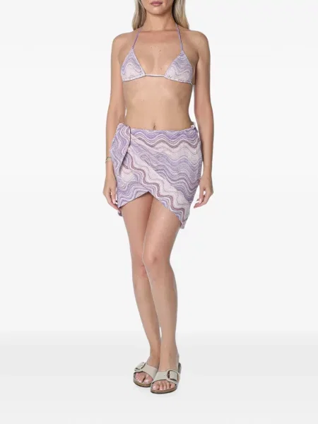 Fusta mini Mc2 Saint Barth cu imagine plic violet