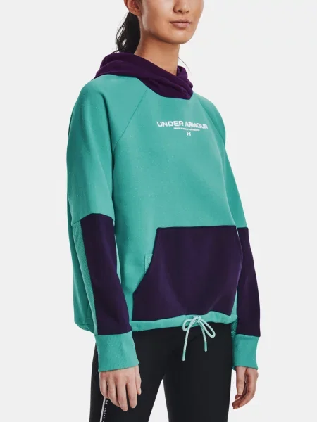 Hanorac cu glugă Under Armour din fleece verde