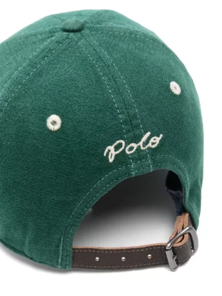 Vunena kapa Polo Ralph Lauren karirana s printom crna