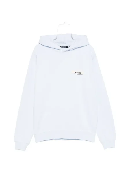 Суичър с качулка Jacquemus с автограф синьо
