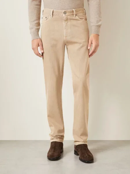Zegna Džíny Slim Fit béžová