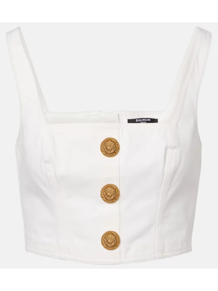 Cropp top Balmain alb