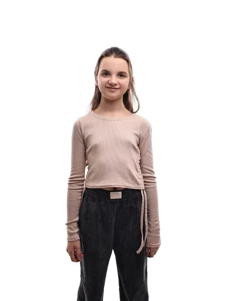 Дитячий Лонгслів STREAM віскоза/поліестер бежевий