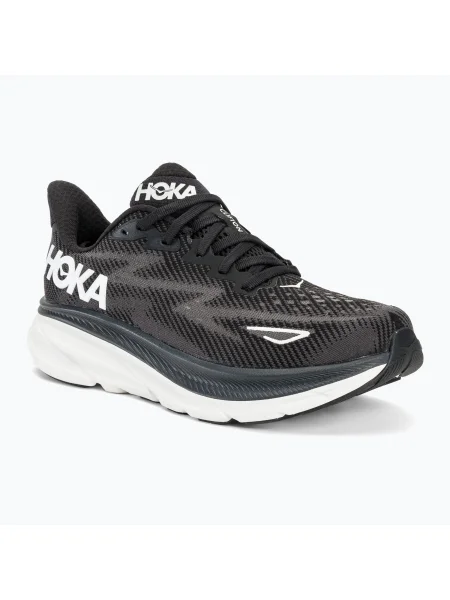 Дамски обувки за бягане HOKA Clifton 9 Wide black/white бяло