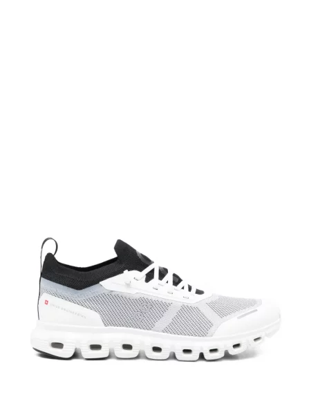 Sneakerși On cu șireturi din dantelă alb