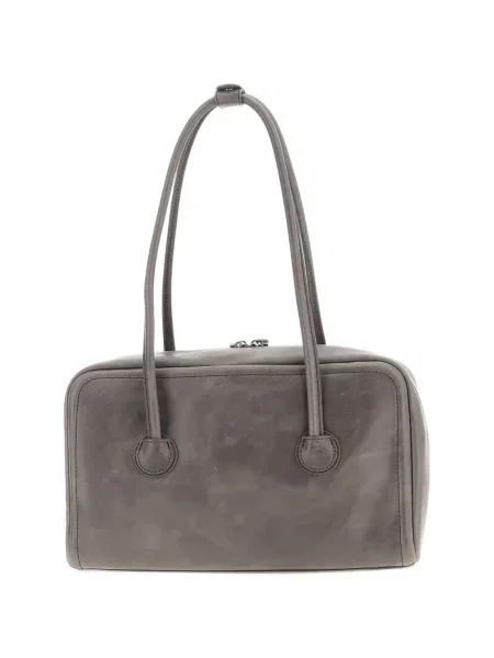 Kožená shopper kabelka Marge Sherwood s autogramem šedá